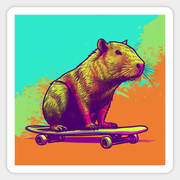 Capybara Popstar Sticker by Cryptid